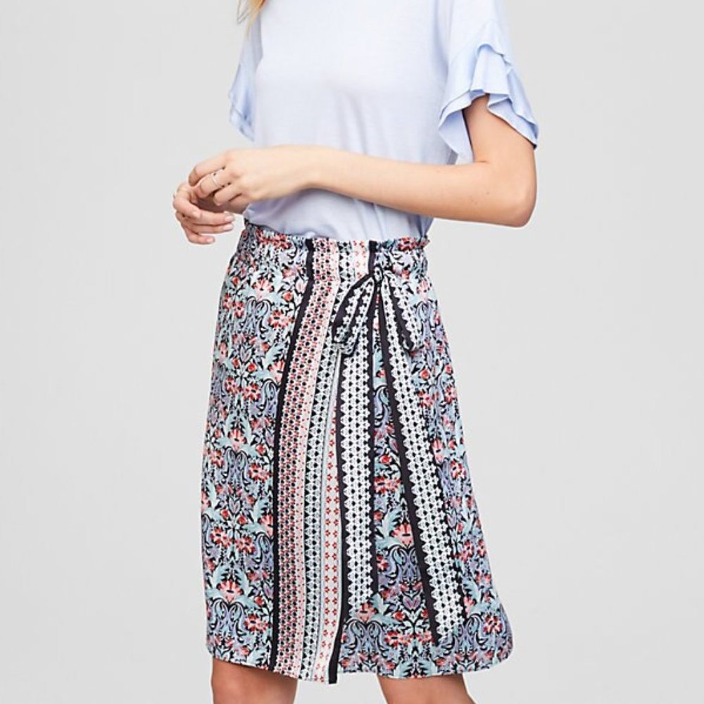 Loft Kaleidoscope Wrap Skirt - Sz Small - EUC!